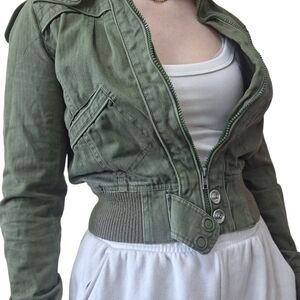 Women's Green Military Style Jacket